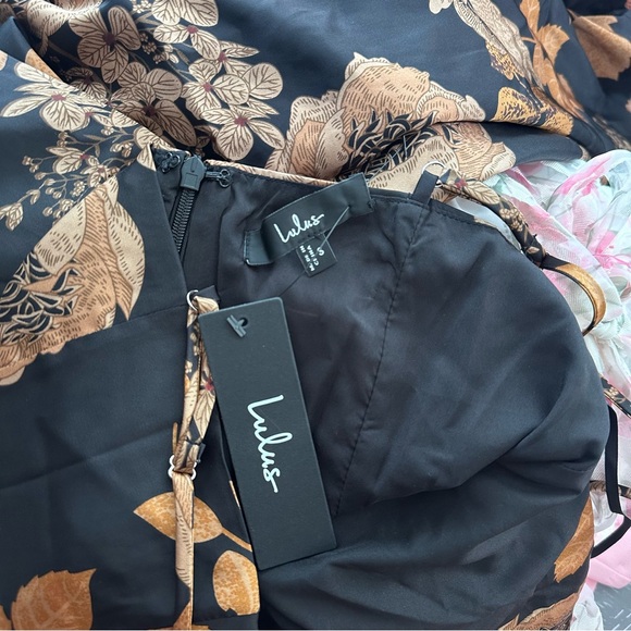 LULU’S FAVORITE ICON FLORAL SATIN COWL NECK SLIP MIDI DRESS - Picture 13 of 13